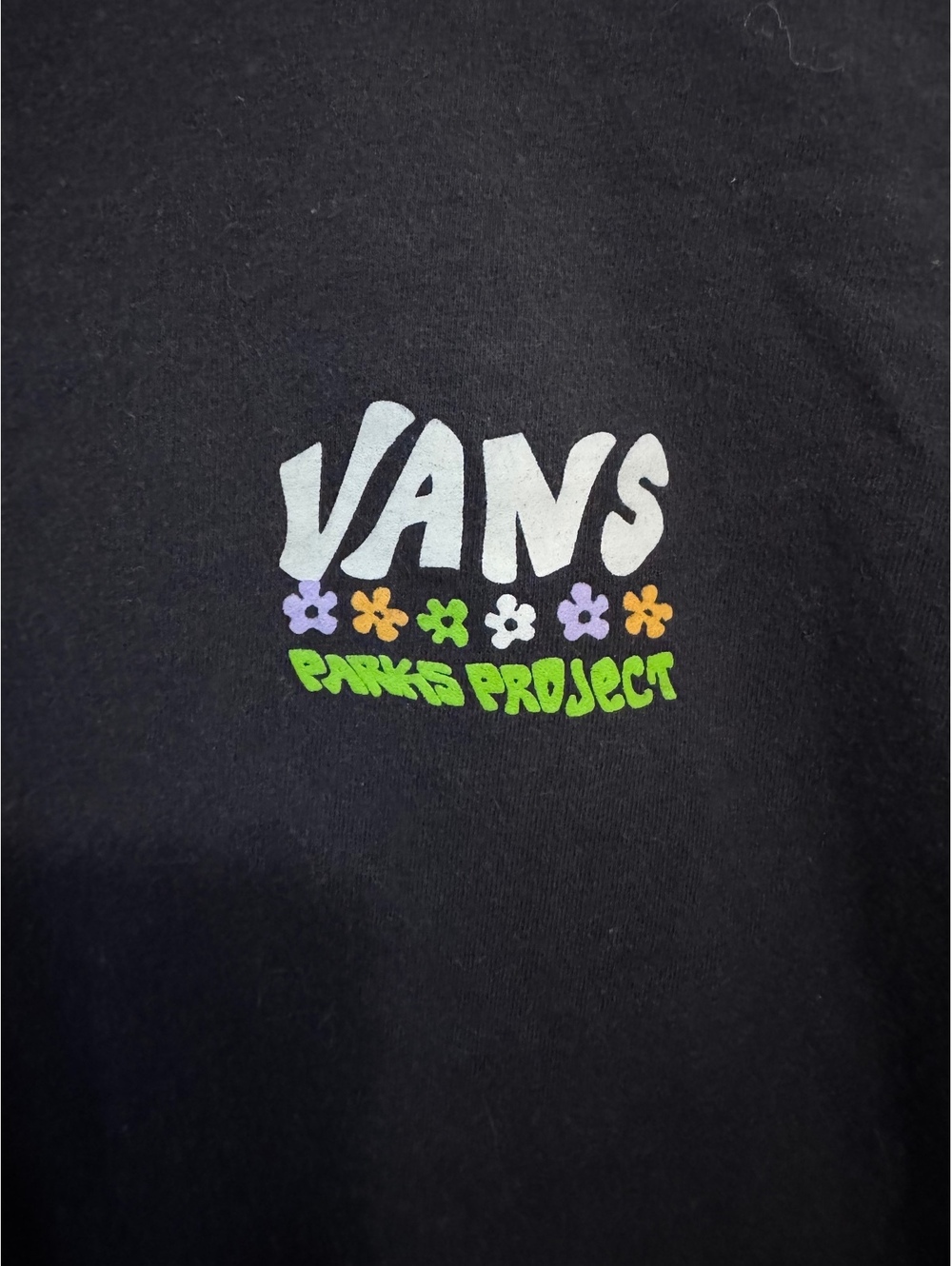 Vans Parks Project Classic Fit Black Long Sleeve Shirt Medium 10-12